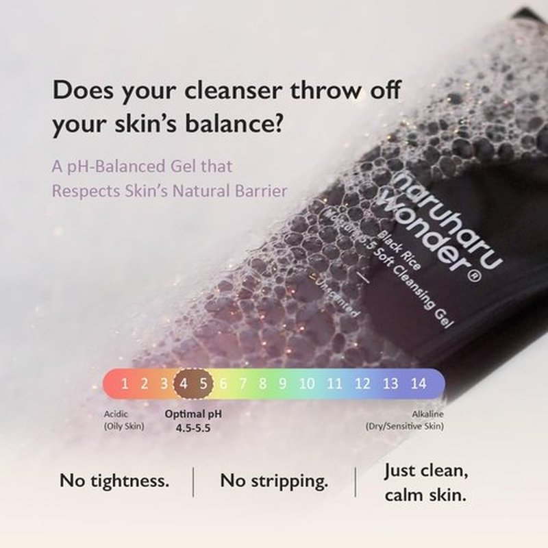 HARUHARU Wonder Black Rice Moisture Cleansing Gel - Gentle Daily Cleanser for Sensitive Skin | 3.4 fl. oz.