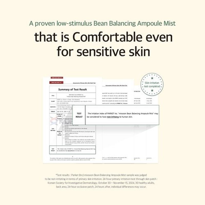 mixsoon Bean Balancing Ampoule Mist - Hyaluronic Acid, Hydrating Face Mist, Soothing for Face, Oil balance For Hydrated Radiance 100ml / 3.38 fl.oz. Korean Glass Skin Care