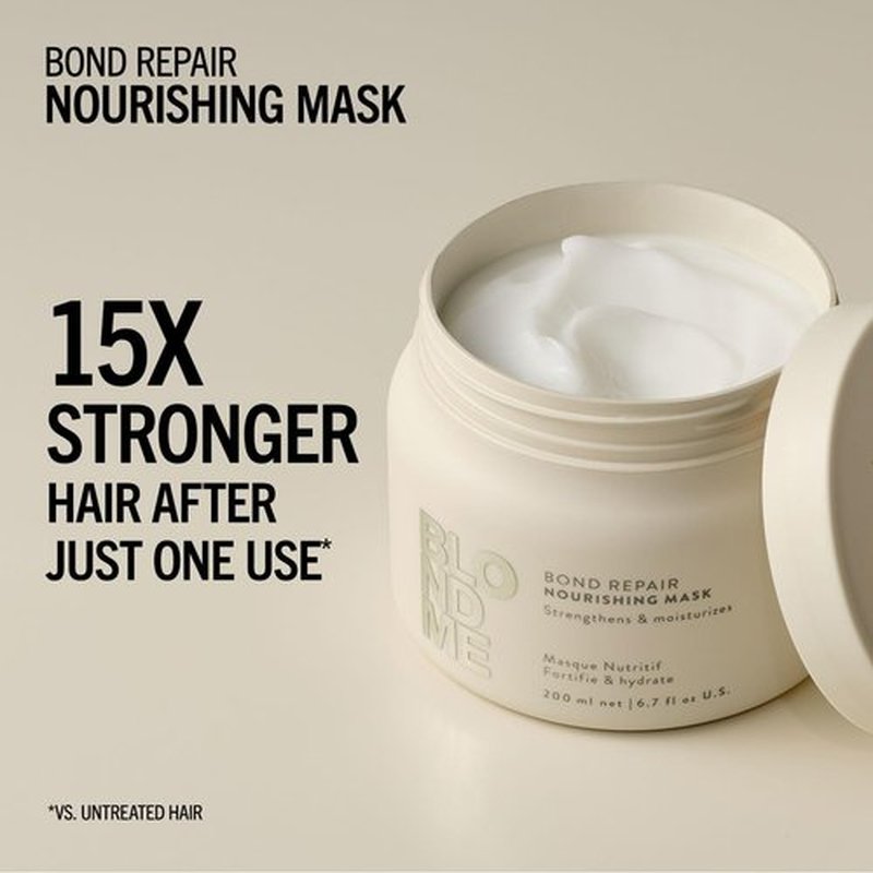 BlondMe Bond Repair Nourishing Mask for Blonde Hair | Intensive Hair Treatment | Adds Moisture and Softness |For Blonde, Lightened, & Grey Hair