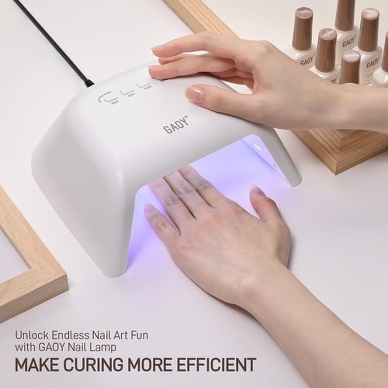 GAOY UV Nail Lamp, Fast Curing UV Light for Gel Nails with Automatic Infrared Sensor and 4 Timers, Professional Salon or Manicure Art at Home, White