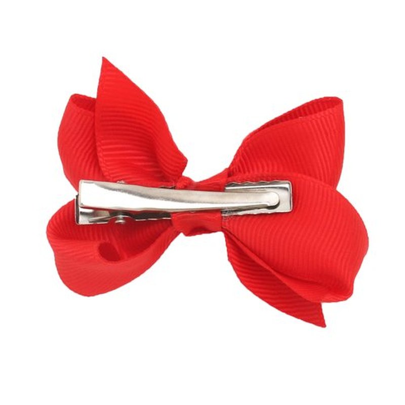 12 PCS 3" Hair Bow Clips Red Grosgrain Ribbon Solid Color Hair Bow with Alligator Clips Hair Accessories for Teen Toddler Little Girls (Red)