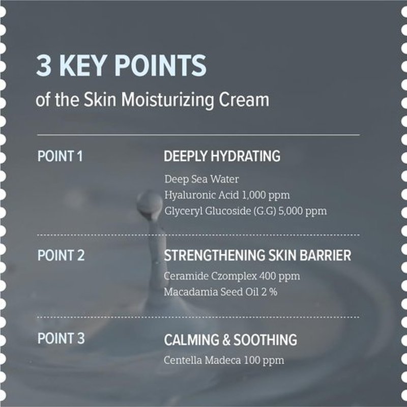 O'LABS Skin Moisturizing Cream - Anti-Aging Facial Cream with Deep Sea Water | 60ml / 2.02 fl. oz.