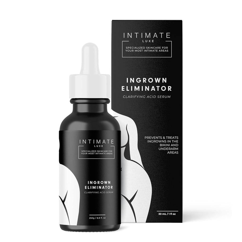 Intimate Luxe Ingrown Hair Treatment Serum – Razor Bump & Ingrown Eliminator for Bikini Line, Underarms & Body| Shave & Post Wax Care for Women & Men| Fragrance-Free with Lactic & Salicylic Acid –30ml