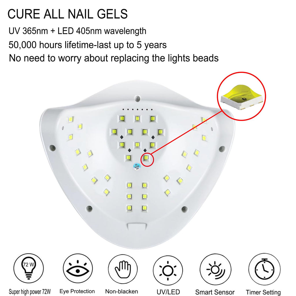 Upgrad 116 PCS Portable Electric Nail Drill Polish File Kit with 120W UV LED Nail Lamp Gel Manicure Dryer Lamp,Acrylic Nails Gel Polishing Shape Tools Supplies Set,Manicure Pedicure Nail Files DIY