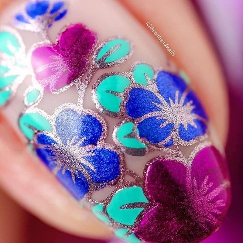PUEEN Rocking Metallic Stamping Nail Polish Nail Art Color - Set of 6 Metallic Colors - 12ml each - BH000994