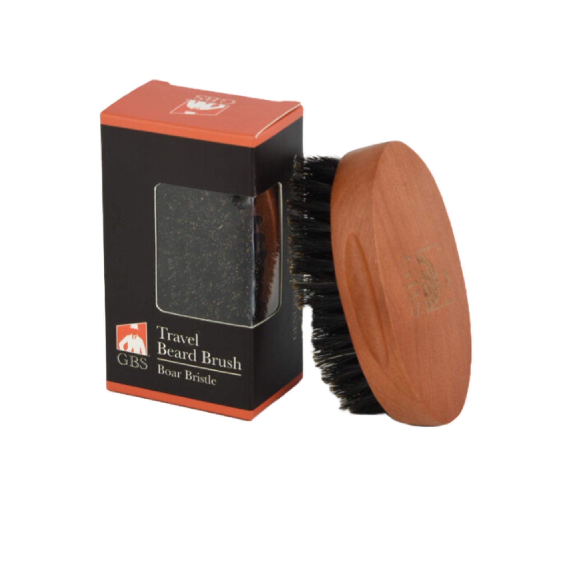 GENTS Boar Bristle Beard Brush for Men - Natural Wood Handle Grooming Kit - Travel Size Beard Care & Styling Tool for All Beard Types - 100% Natural Bristles