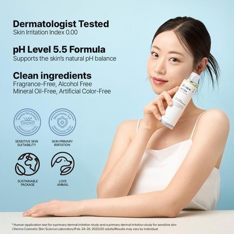 DearMYDEW HYCICA Soothing Toner | Calming Hydration Barrier Care for Sensitive Skin with Centella, Ultra-Low Molecular Hyaluronic Acid & Panthenol, Vegan Fragrance-Free Korean Skincare, 6.76 fl oz