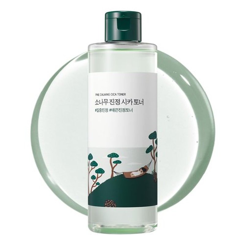 ROUND LAB Pine Calming CICA Toner 8.45 Fl Oz, Low-Acidic Hydrating Toner for Face with Pine CICA, BHA + LHA, and Hyaluronic Acid for Soothing, Exfoliating, and Restoring Skin Balance, Korean Skincare