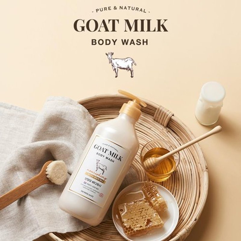 SHOWERMATE Goat Milk Body Wash with Manuka Honey - Nourishing Formula, 27 fl oz / 800 ml