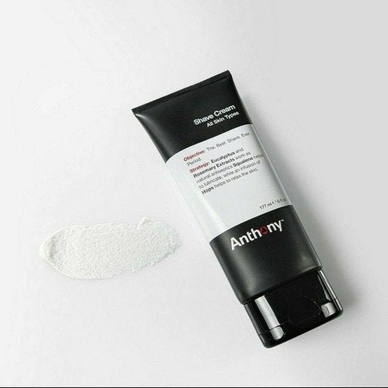 Anthony Shaving Cream for Sensitive Skin - Squalane & Eucalyptus | Soothes & Refreshes, 6 Fl Oz