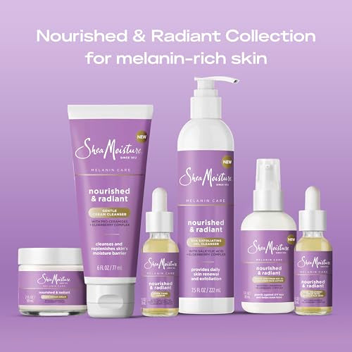 SheaMoisture Melanin Care Even Tone Serum Nourished & Radiant for Clearing & Smooth Complexion, with Triple-Action Even Tone +Elderberry Complex, 1 fl oz