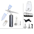 YRHOT Cordless Barber Air Compressor - Airbrush Kit with Compressor, Auto Spray Gun for Precise Hairlines, Beard Paint & Grooming, Salon-Quality Results at Home.