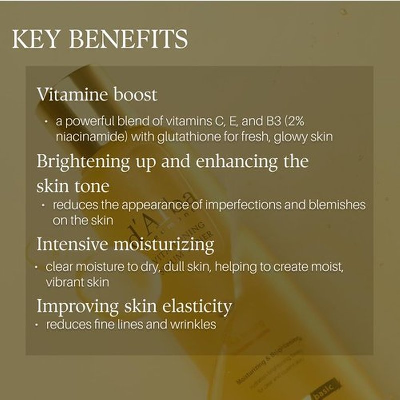 d'alba Piedmont White Truffle Vita Toning Serum Toner, Glass Skin with Double Vitamin Skincare, Face Moisturizer, (6.09 fl. oz)