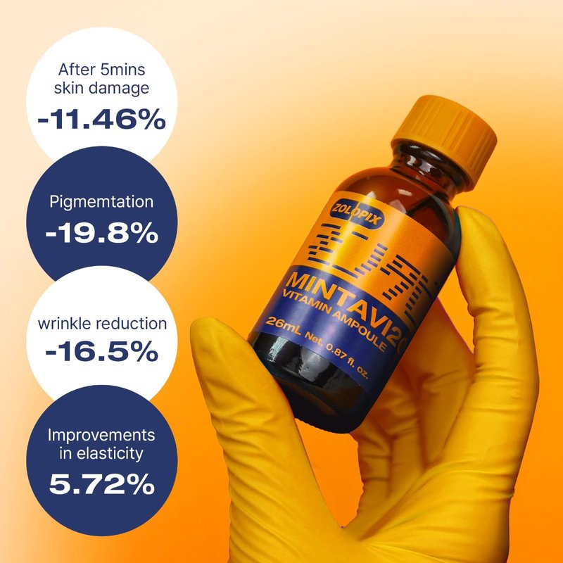 ZOLOPIX MINTAVI20 20% Vitamin C Serum with Ascorbic Acid, Alpha Arbutin & Tranexamic Acid for Brightening Dark Spots | Korean Skin Care for Radiant, Even-Toned Skin, 26ml / 0.879 fl. oz