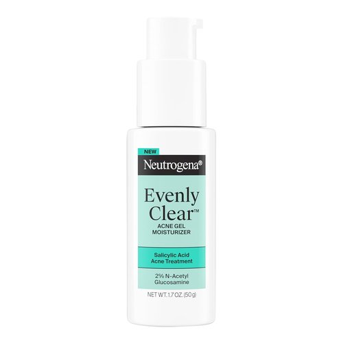 Neutrogena Evenly Clear Acne Gel Moisturizer - Lightweight Formula with Salicylic Acid & N-Acetyl Glucosamine | 1.7 fl. oz