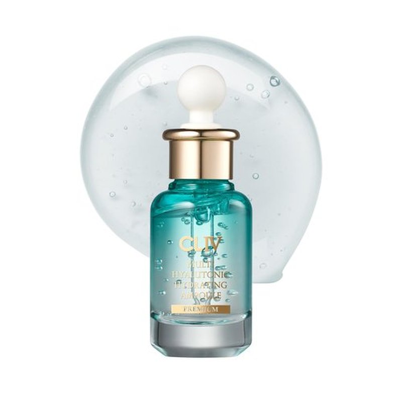 CLIV Multi Hyaluronic Hydrating Ampoule | 85% Hyaluronic Acid, 8-Layer Hydration, Ceramides & Panthenol for Deep Moisture Care | Korean Skincare Nourishing Serum | 1.01 Fl Oz (Pack of 1)