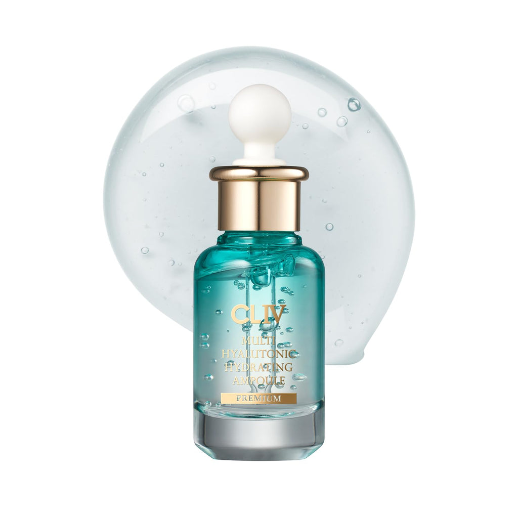CLIV Multi Hyaluronic Hydrating Ampoule | 85% Hyaluronic Acid, 8-Layer Hydration, Ceramides & Panthenol for Deep Moisture Care | Korean Skincare Nourishing Serum | 1.01 Fl Oz (Pack of 1)