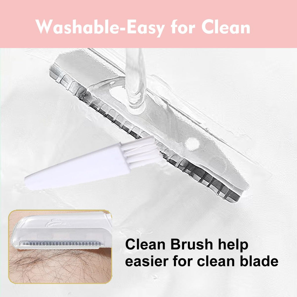 6 Pack Replacement Heads for Finishing Touch Flawless Dermaplane Glo Facial Exfoliation Tool, Replacement Blades for Flawless Dermaplane Razor- Include Replace Tray + Clean Brush