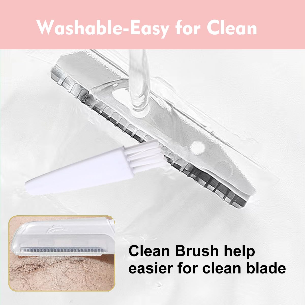 6 Pack Replacement Heads for Finishing Touch Flawless Dermaplane Glo Facial Exfoliation Tool, Replacement Blades for Flawless Dermaplane Razor- Include Replace Tray + Clean Brush