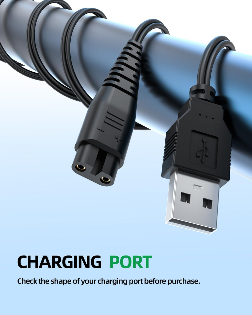 Superer Charger-Cord Fit for Hatteker Beard Trimmer Cordless Hair Trimmer Pro Hair Clippers RFC-676/598 Electric-Shaver
