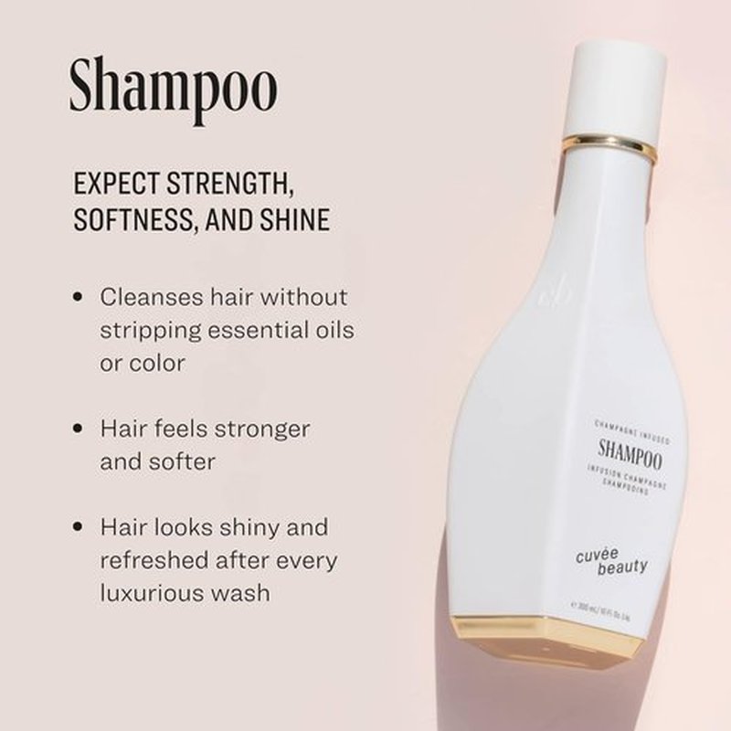 CUVÉE BEAUTY Cuvee Shampoo - 1.7 fl oz - Champagne-Infused Formula with Resveratrol & Ceramides - Color Safe, Fortifies Hair