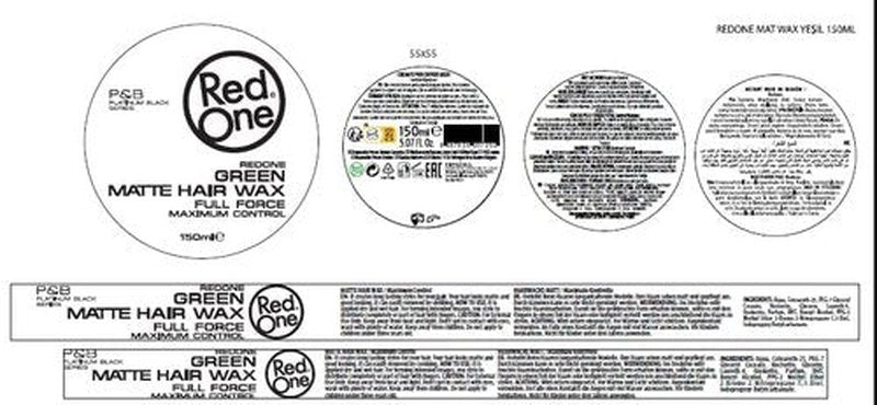 Redone Hair Styling Matte Wax Green 150ml | Ultra Hold & Maximum Control | Matte Finish No Shine Hair Wax for Men & Women | Coconut Scent | Non-Greasy Texturizing | Professional Barber Styling