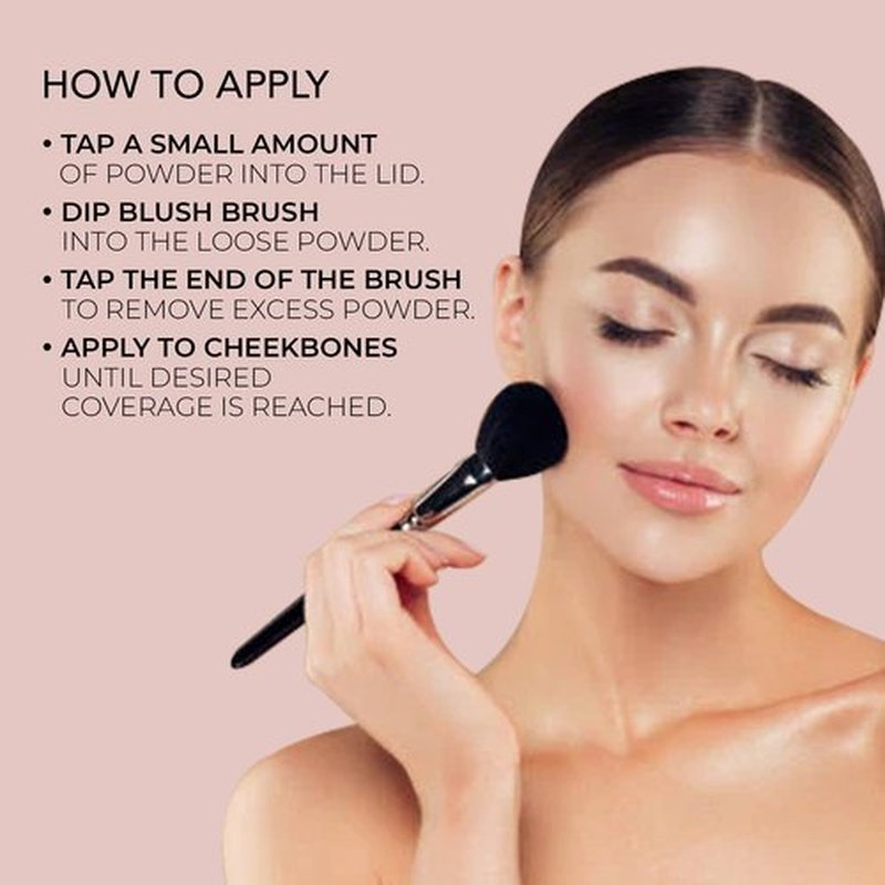 Bellapierre Mineral Blush – Loose Powder Blush, Lightweight Cheek Color, Warm Dewy Finish, Talc-Free, Hypoallergenic & Non-Toxic – 0.3 oz – Desert Rose
