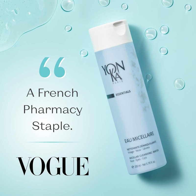Yon-Ka Micellar Water - Gentle Cleansing Makeup Remover for Hydrated Skin | Paraben-Free 200ml