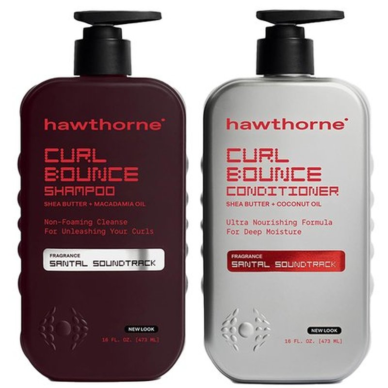 Hawthorne Curl Bounce Shampoo & Conditioner Set - Sulfate-Free, Nourishing Formula with Shea Butter & Macadamia Oil | 16 oz Each