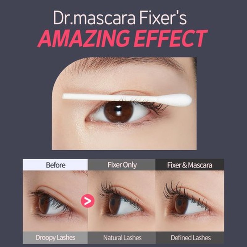 ETUDE Dr. Mascara Fixer - Long-Lasting Curl Hold & Smudge-Proof Formula | Vegan Black (0.203 Fl Oz)