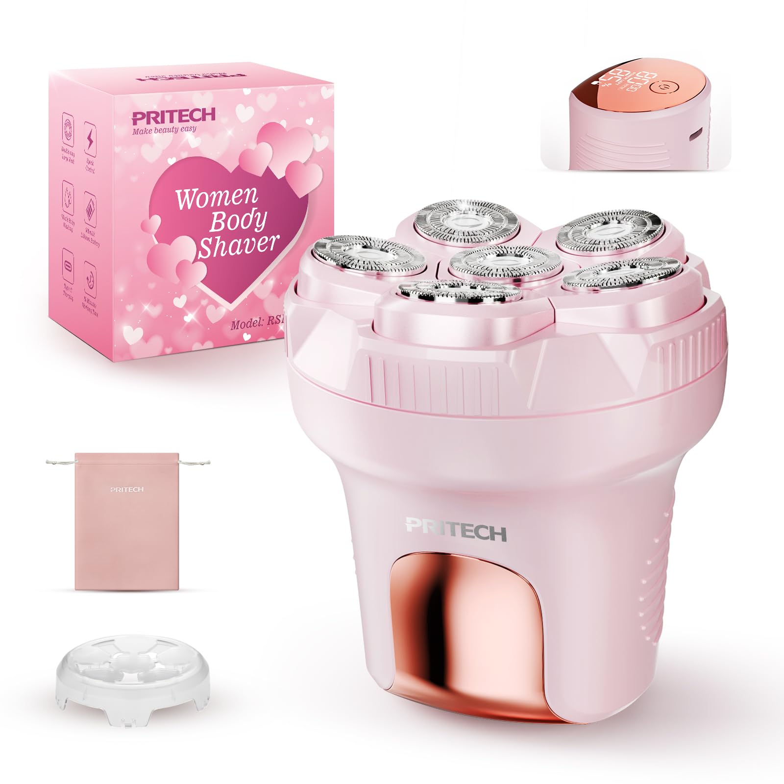 PRITECH Electric Razors for Women Legs, Electric Shaver for Women