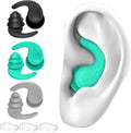 Skiennix Swimming Ear Plugs - Waterproof Reusable Silicone for Adults & Teens | 3 Pairs for Surfing, Snorkeling, Showering