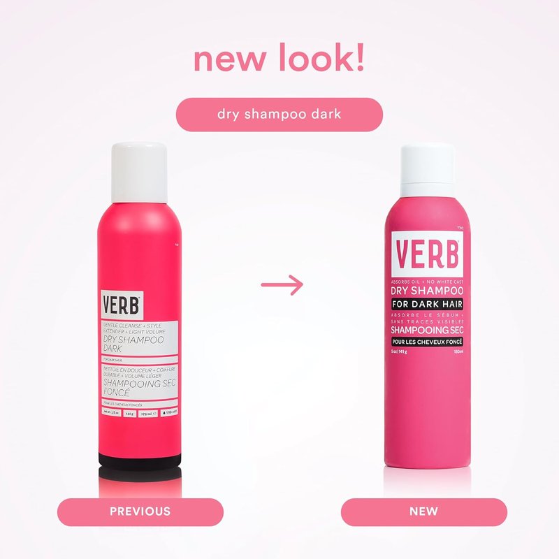 VERB Dry Shampoo Dark - Refreshing Spray to Absorb Oils & Extend Styles - Vegan, Paraben-Free Formula