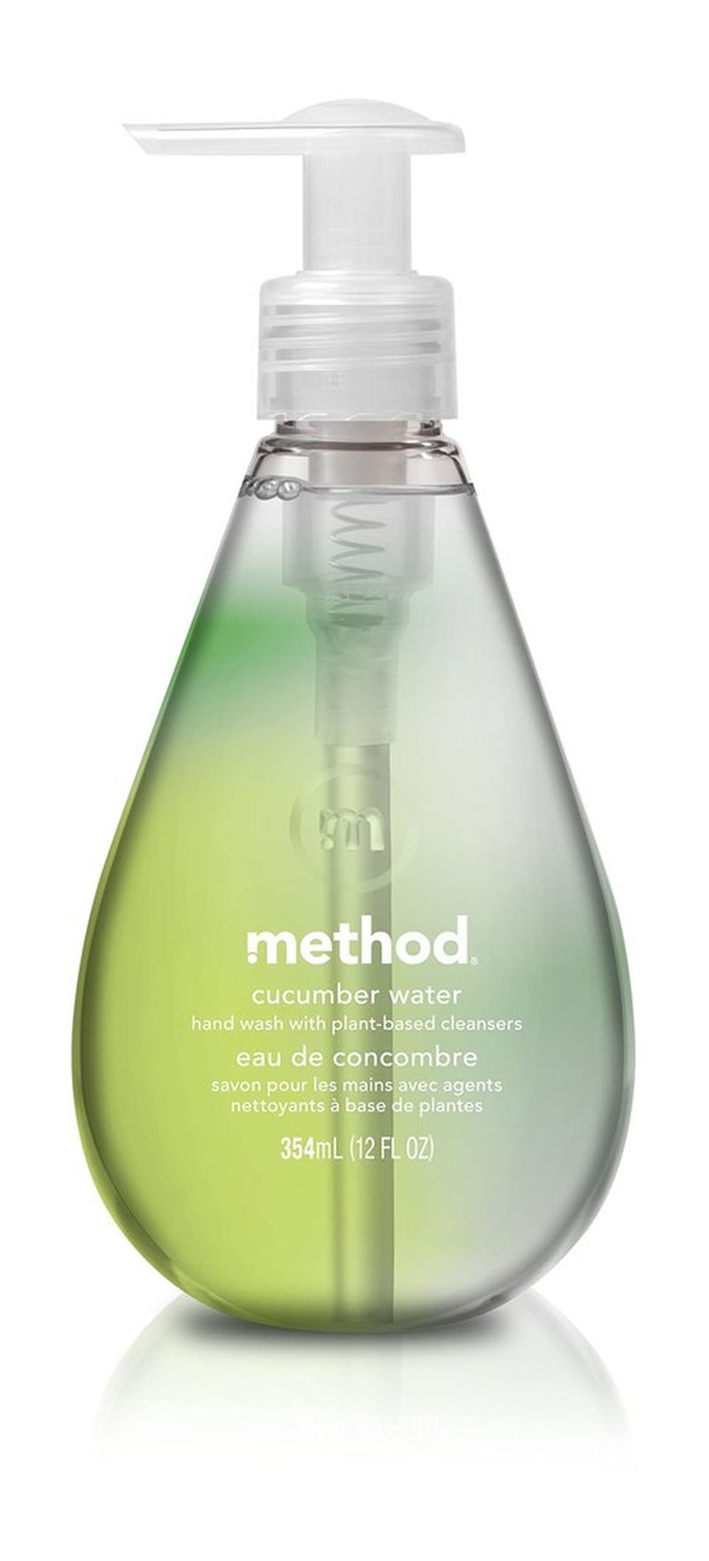 Method Naturally Derived Gel Hand Wash Pump, Cucumber, 12 Ounce