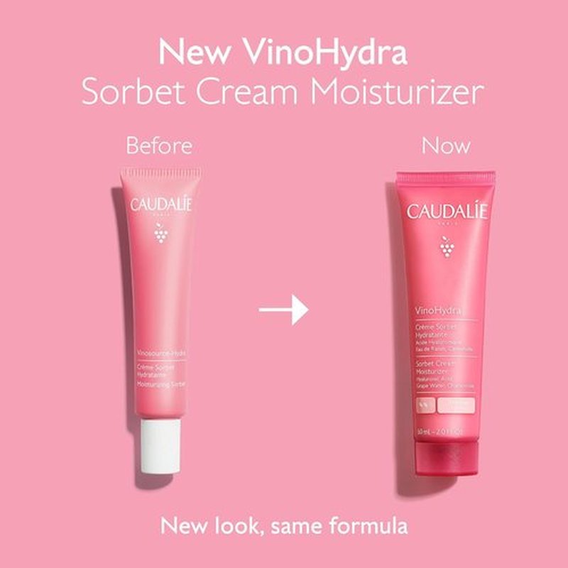 Caudalie VinoHydra Sorbet Cream Moisturizer with Hyaluronic Acid | 60 mL Hydrating Formula
