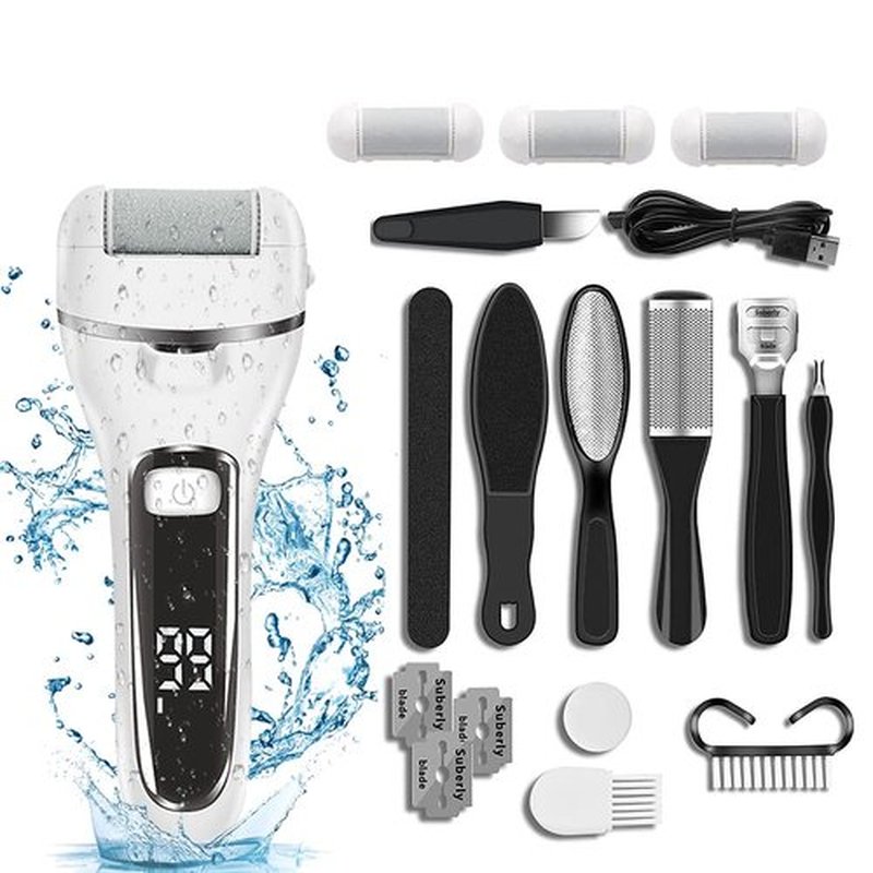 Electric Callus Remover and Foot polisher-Rechargeable-waterproof- Pedicure Set. (Black), 20 Count (Pack of 10)
