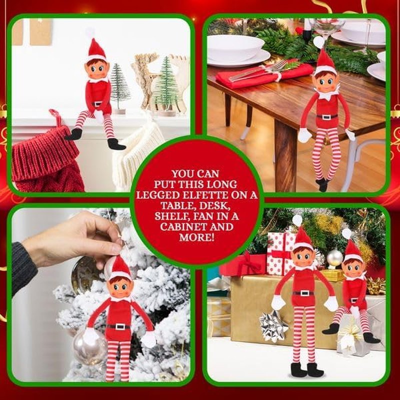 Elfette Plush Toy - Christmas Elf Behaving Badly | Naughty Bendy Doll | 12 Inches