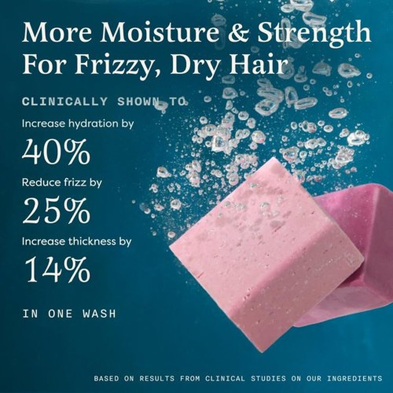 The Earthling Co. Moisturizing Peptide Conditioner Bar For Hair Growth, Strength, Repair & Split Ends - Sulfate, Silicone, Paraben Free for Dryness, Damage & Frizz - Made in USA (Rosy Jasmine, 1.8oz)