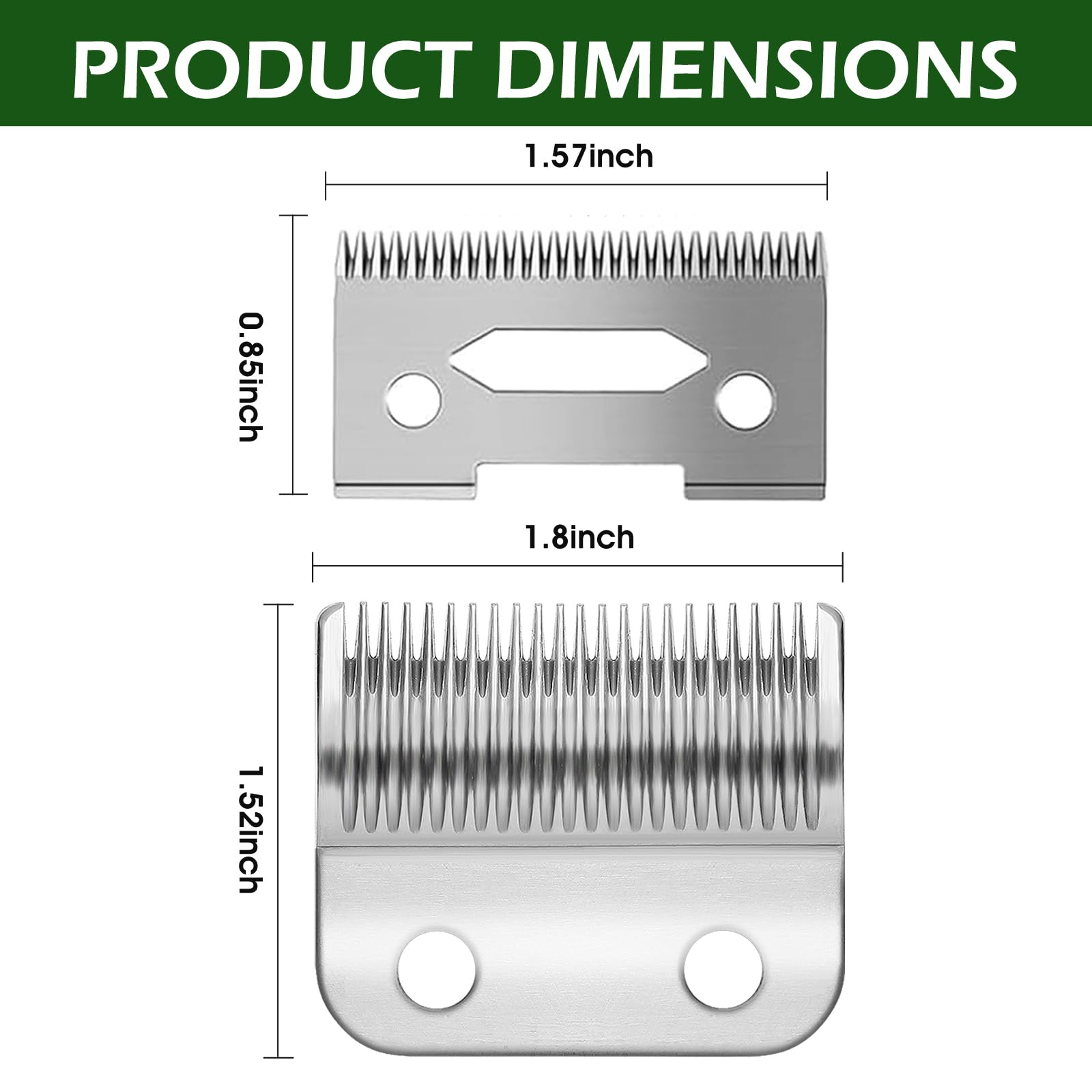 3 Pack Professional Replacement Clipper Blades,Precision 2 Holes Adjustable Hair Clipper Parts Blade for 5-Star Senior, Magic Clip, Reflections Senior