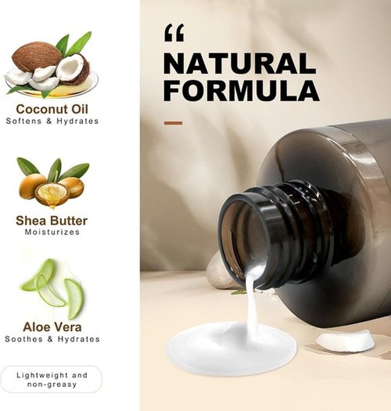 JVR Beard Wash & Conditioner - Organic Coconut & Aloe Formula for Soft, Frizz-Free Beards (6.7oz)