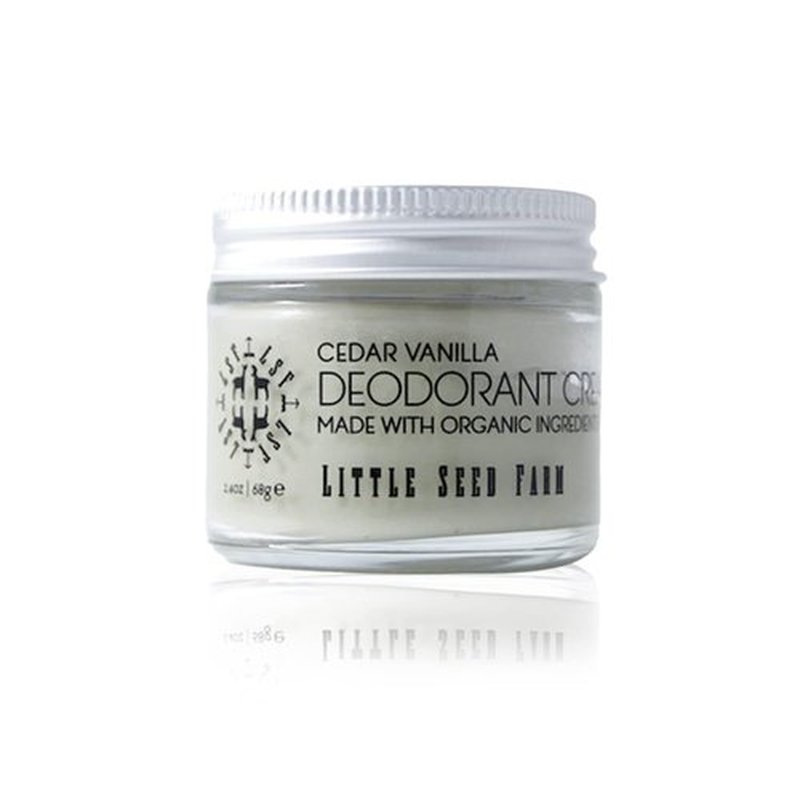 Little Seed Farm All-Natural Deodorant Cream - Cedar Vanilla | Aluminum-Free, 2.4oz (68g) for Men & Women