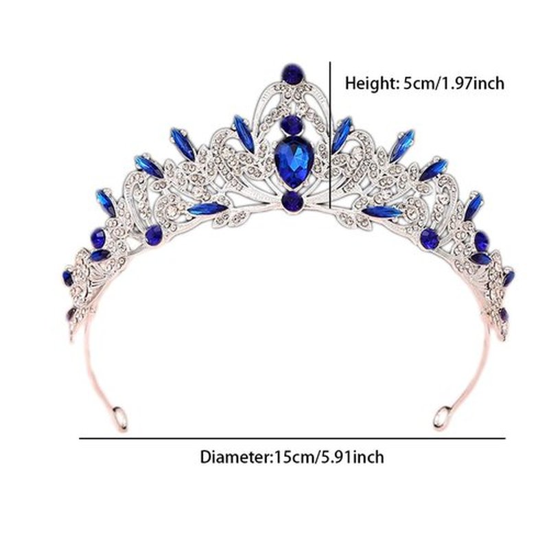 Rannyrena Silver Crystal Tiaras and Crowns for Women Sparkling Rhinestone Queen Crowns Princess Birthday Wedding Bridal Hair Accessories