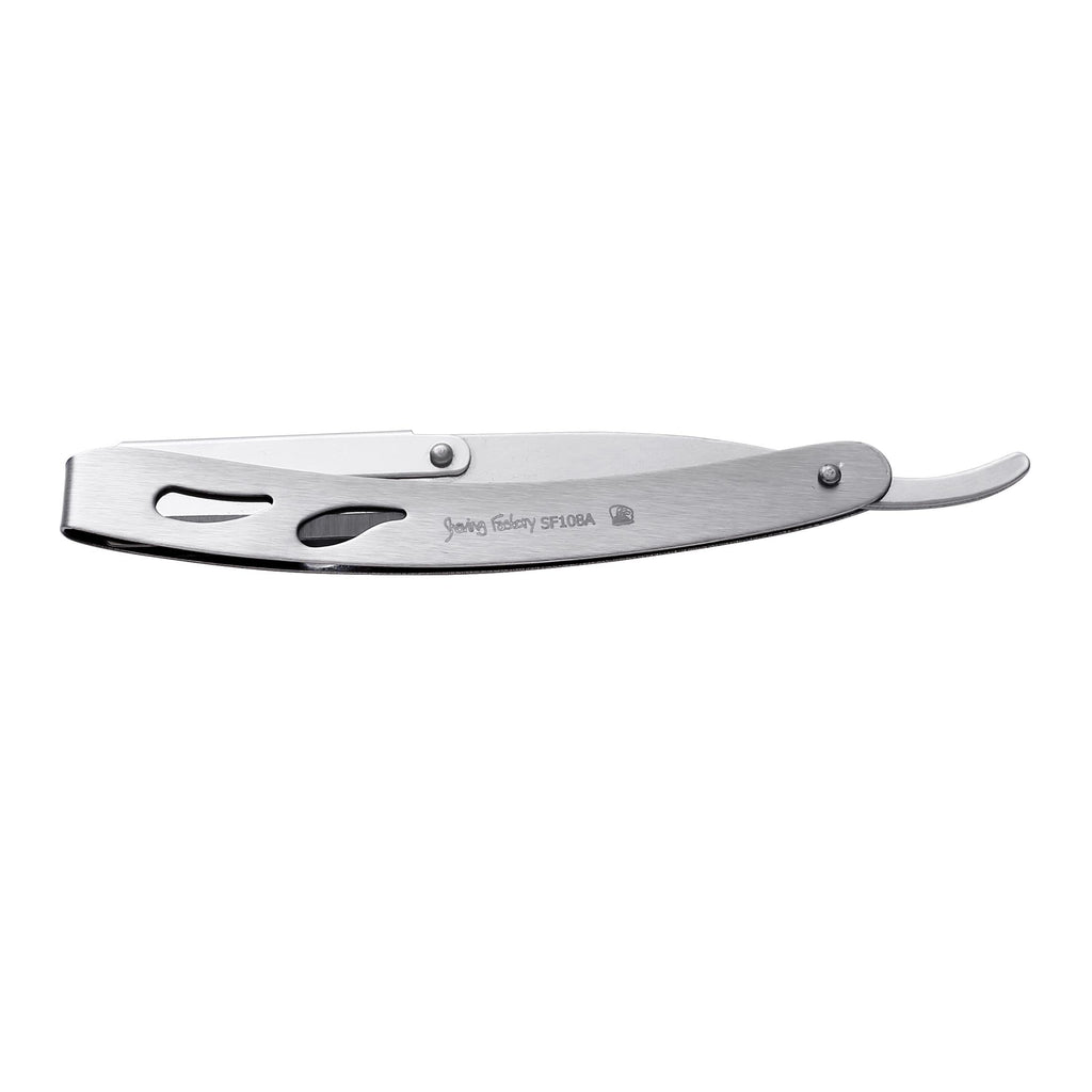 the shave factory Straight Edge Razor Kit - with Single | Stainless Steel razors for men from (Matte / 200 Derby Premium Blades)