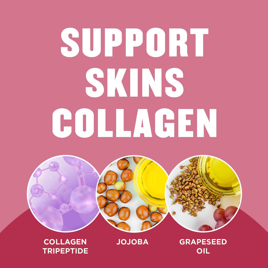 Gold Bond Plumping Collagen Body and Face Serum Lotion, Lightweight Hydrating Moisturizer with Collagen Peptide Complex, Jojoba and Grapeseed Oils to Visibly Plump Skin, Cherry Blossom, 8 oz, 2 Pack