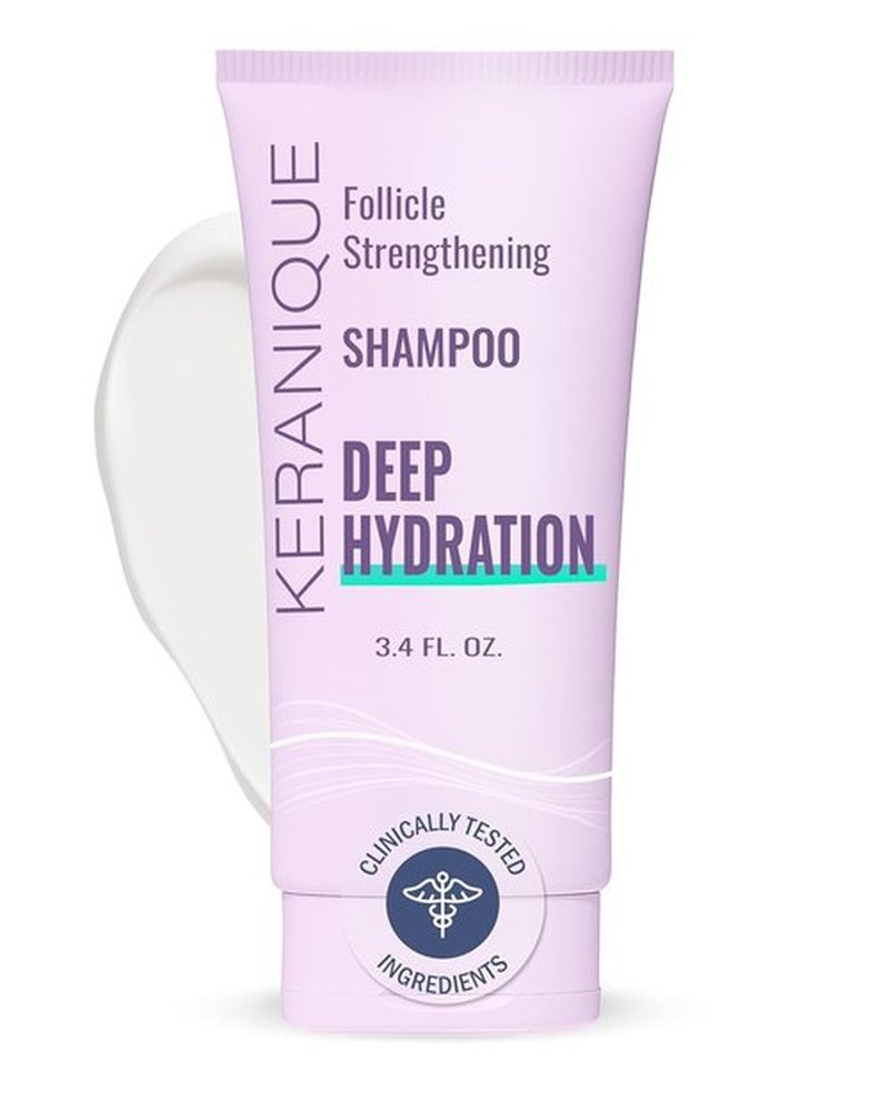 Keranique Deep Hydration Shampoo | Stimulates Scalp for Thinning Hair – Keratin, Biotin & Niacinamide – Sulfate & Paraben Free