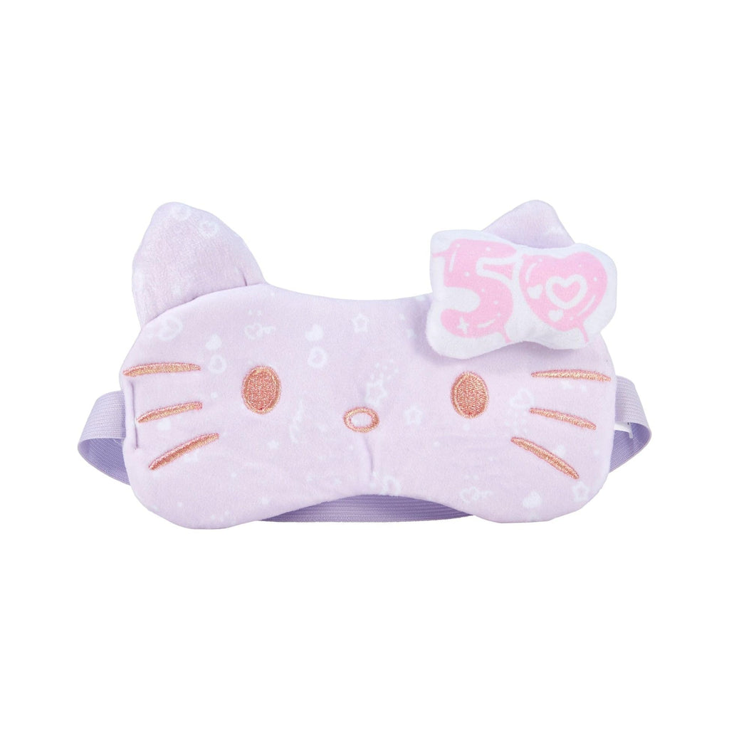 The Crème Shop x Hello Kitty Plushie Sleep Eye Mask, Eye Cover for Sleeping, Travel Nap, Soft & Comfortable Blindfold, 50th Year Anniversary Limited Edition Sleep Mask, Blocks Out Light
