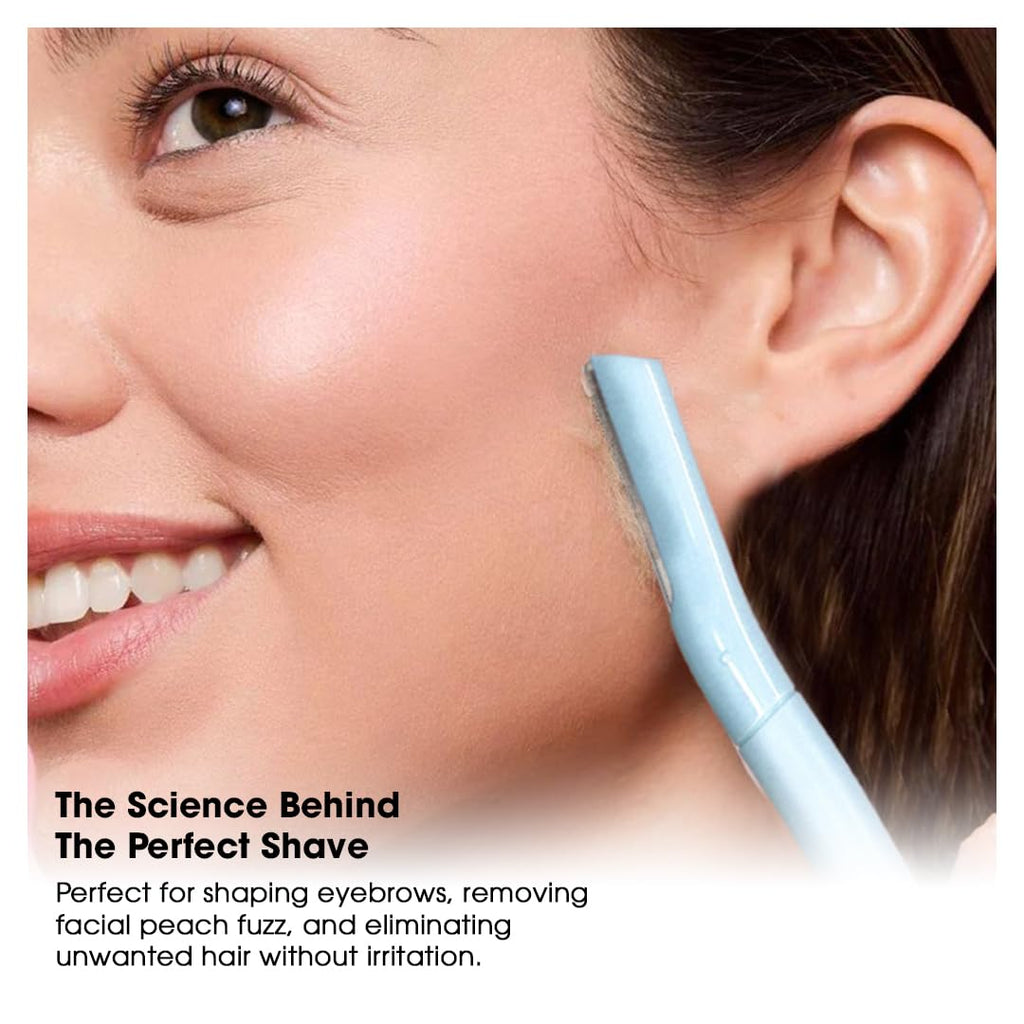 Face Razors for Women & Men Face Hair, Dermaplane Razor with Protective Cap, Womens Facial Razor for Peach Fuzz & Eyebrow Grooming, Ideal Travel Friendly Gift - 9pcs
