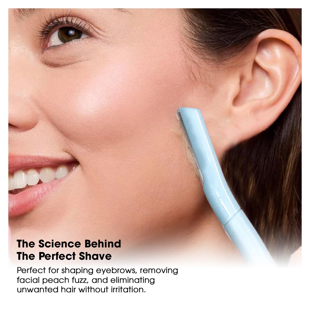 Face Razors for Women & Men Face Hair, Dermaplane Razor with Protective Cap, Womens Facial Razor for Peach Fuzz & Eyebrow Grooming, Ideal Travel Friendly Gift - 9pcs