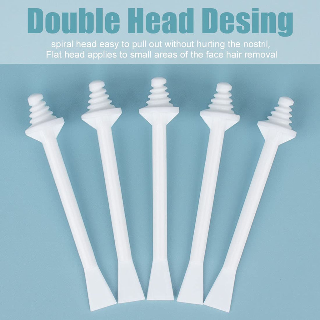 Plastic Wax Applicator Sticks and Disposable Spatulas - 50 Pieces for Nostril Cleaning, Nose Hair Removal, and Waxing