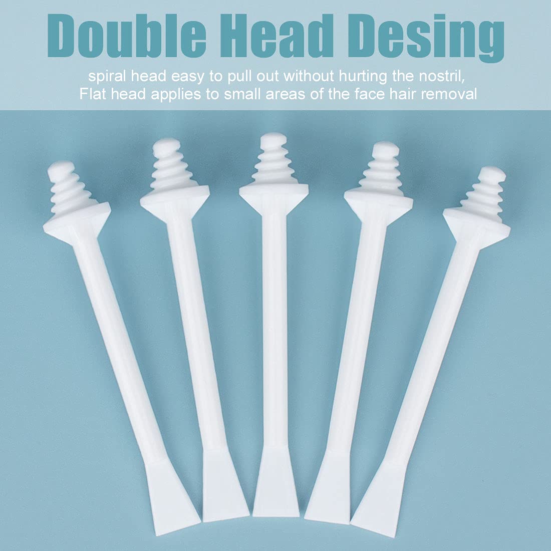 Plastic Wax Applicator Sticks and Disposable Spatulas - 50 Pieces for Nostril Cleaning, Nose Hair Removal, and Waxing
